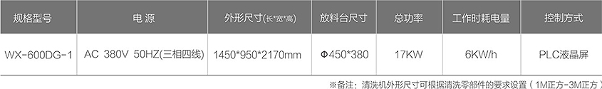 WX-600DG-1零部件智能清洗機